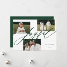 Simple Script Joyful Greeting Green Photo