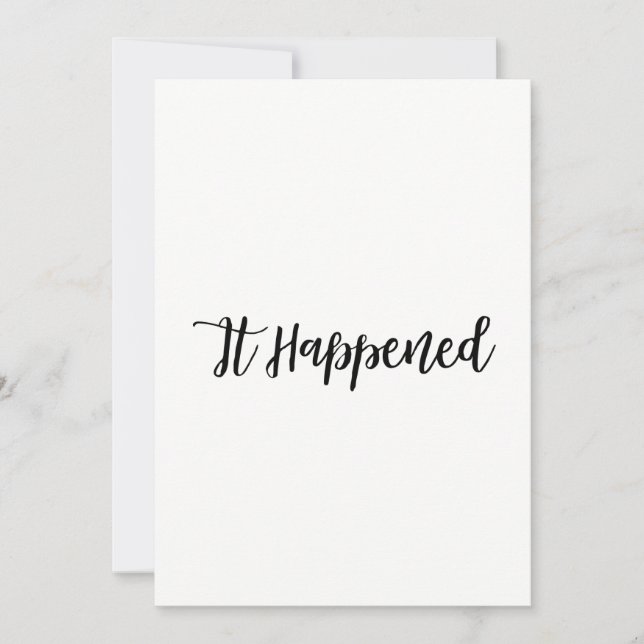 Simple Script Just Married Website RSVP Reception Invitation (Front)