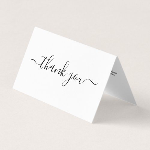 Simple Script LogoPicture Thank You Card