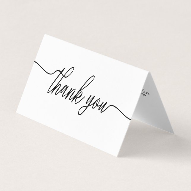 Simple Script, Logo/Picture Thank You Card (Front)