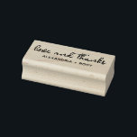 Simple Script Love and Thanks Wood Rubber Stamp<br><div class="desc">Love and thanks self inking stamp with custom names in a simple script.</div>
