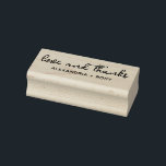 Simple Script Love and Thanks Wood Rubber Stamp<br><div class="desc">Love and thanks self inking stamp with custom names in a simple script.</div>