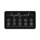 Simple Script Loyalty Card - Black & White