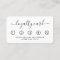 Simple Script Loyalty Card - Black & White