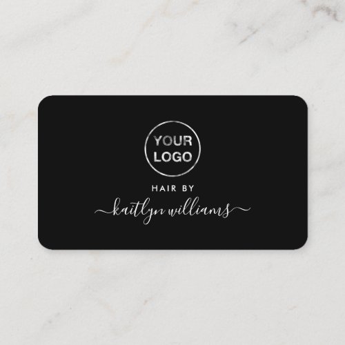 Simple Script Loyalty Card _ Logo _ Black  White