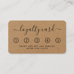 Simple Script Loyalty Card - Rustic Kraft