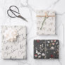 Simple Script Merry Christmas Boho Wildflower  Wrapping Paper Sheets