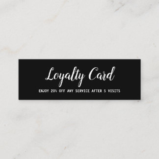 simple script minimal add your text  loyalty card