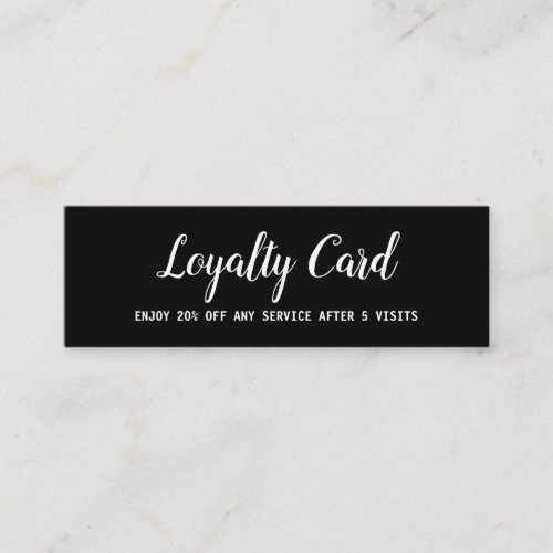 simple script minimal add your text  loyalty card