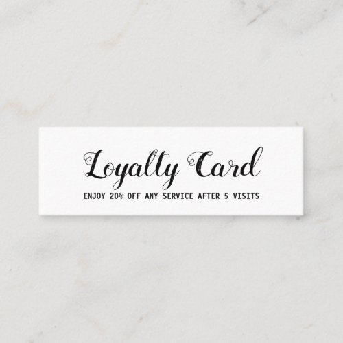 simple script minimal add your text  loyalty card