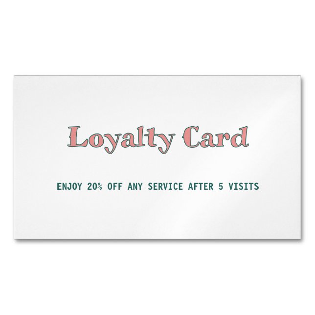 simple script minimal add your text  loyalty card (Front)