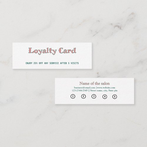 simple script minimal add your text loyalty card