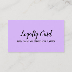 simple script minimal add your text loyalty card
