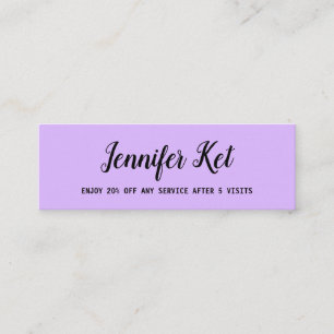 simple script minimal add your text  loyalty card