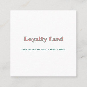 simple script minimal add your text loyalty card