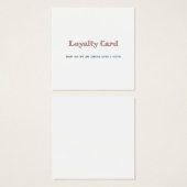 simple script minimal add your text loyalty card (Front & Back)