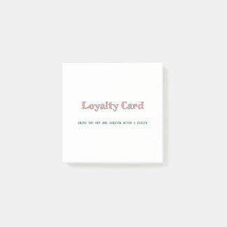 simple script minimal add your text loyalty card post-it notes