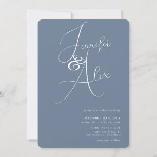 Simple Script Minimalist Photo Collage Wedding Invitation