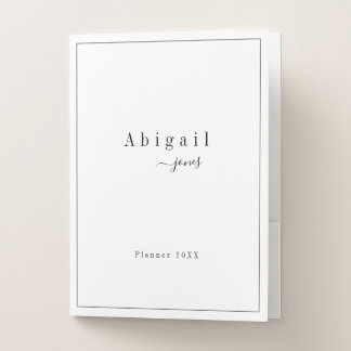 Simple Script Modern Luxury Professional Pocket Folder