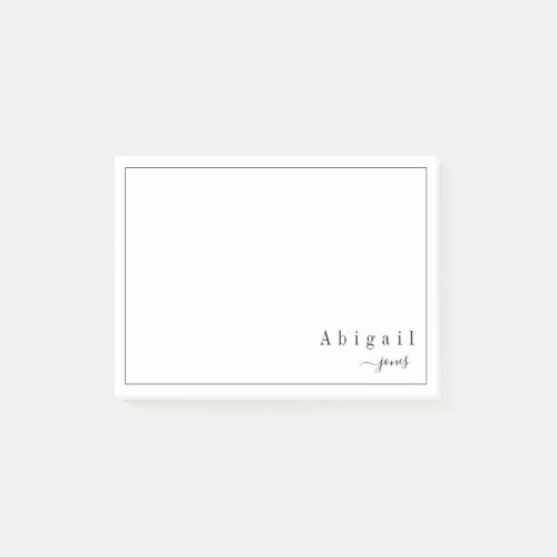 Simple Script Modern personalized Stationery Post_it Notes