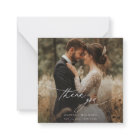 Simple Script Modern Wedding Photo Thank You