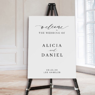 Simple script modern wedding welcome sign