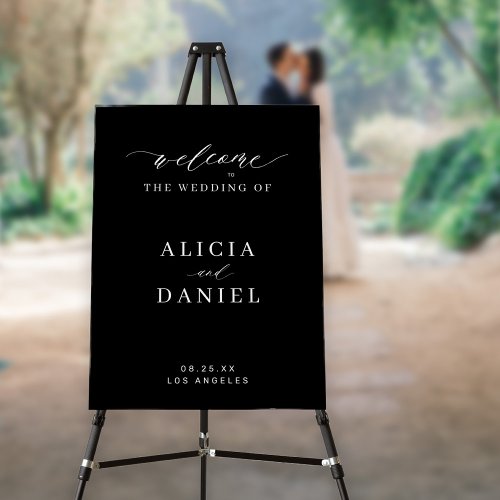 Simple script modern wedding welcome sign