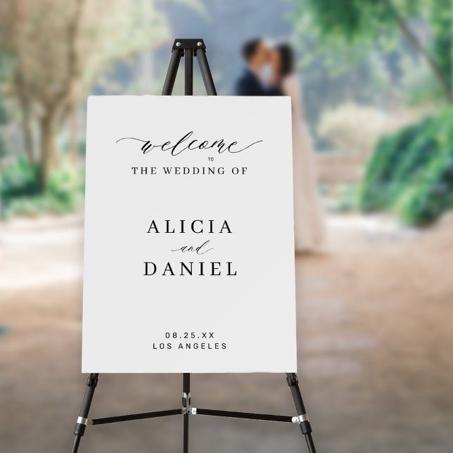 Simple script modern wedding welcome sign (Creator Uploaded)