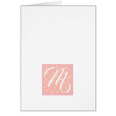 Simple Script Monogram Initial- Pink Confetti Cards (Front)