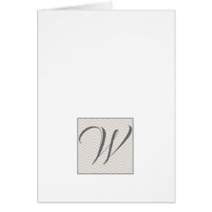 Simple Script Monogram Note Cards- Classic Waves Cards
