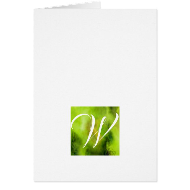 Simple Script Monogram Note Cards- Envy Cards (Front)