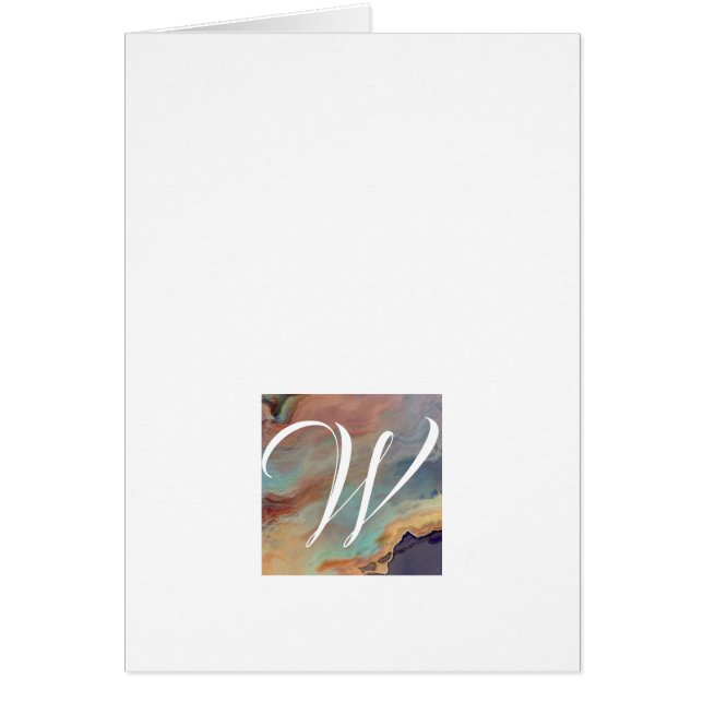 Simple Script Monogram Note Cards- Heavenly Cards (Front)