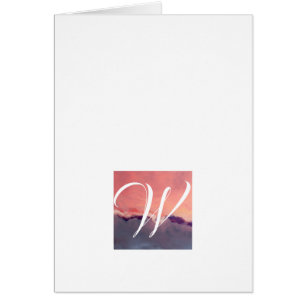 Simple Script Monogram Note Cards- Horizon Cards