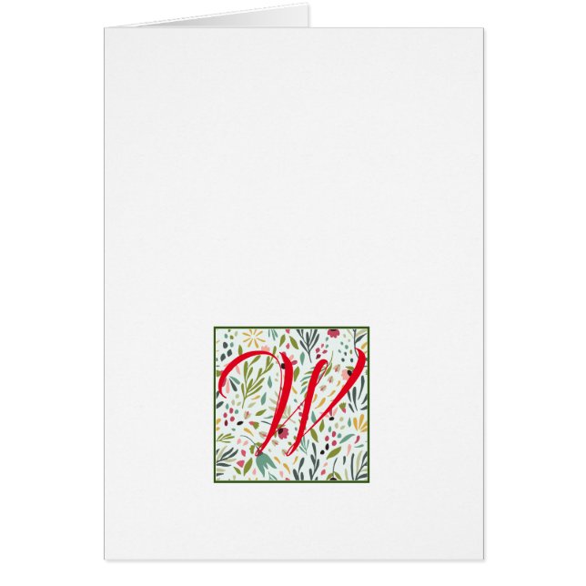Simple Script Monogram Note Cards- Spring Dance Cards (Front)