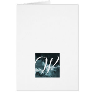 Simple Script Monogram Note Cards- Stormy Cards