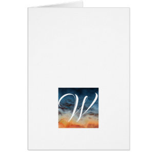 Simple Script Monogram Note Cards- Sunset Cards
