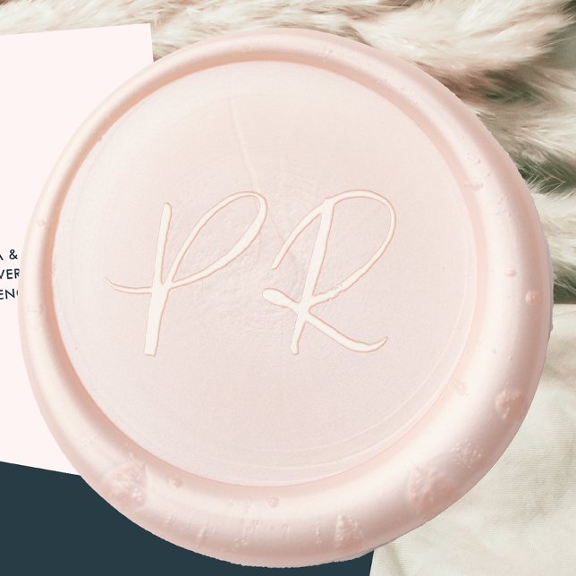 Simple Script Monogram Wedding Wax Seal Sticker (Creator Uploaded)