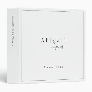 Simple Script Name Modern personalized 3 Ring Binder