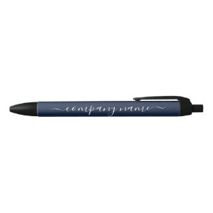 Simple Script - Navy Blue & White - Company/Event Pen