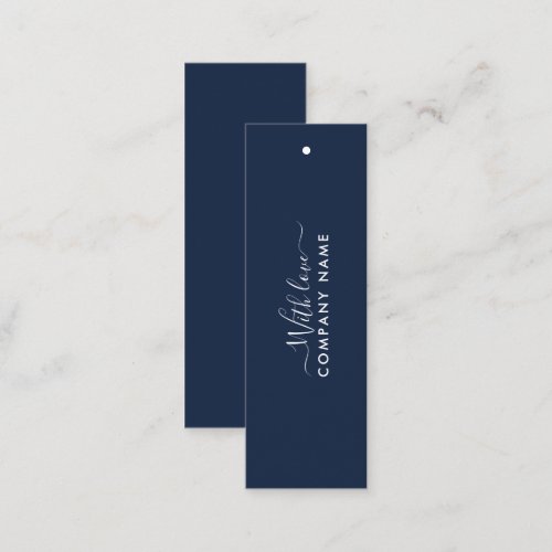 Simple Script _ Navy Blue  White Gift Tags