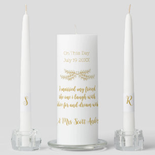 Simple Script On this day quote Unity Candle Set