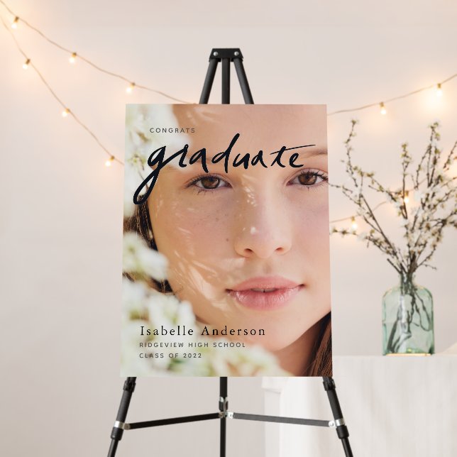 Simple Script Photo Graduation Foam Board (In Situ (Stand))