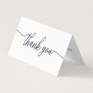Simple Script Photo Wedding Thank You Card