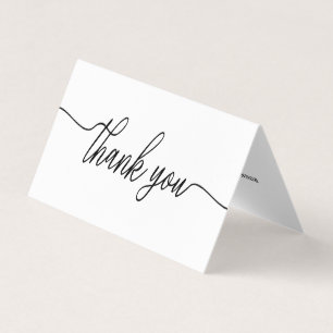 Simple Script Photo Wedding Thank You Card