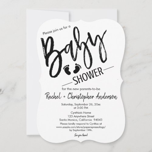 Simple Script Pregnancy Announcement Baby Shower 