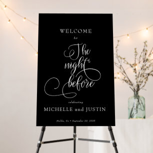 Simple Script Rehearsal Dinner Welcome Sign