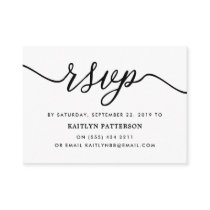 Simple Script RSVP Enclosure Card Simple Script RSVP Enclosure Card