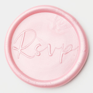 Simple Script Rsvp Wedding Wax Seal Sticker