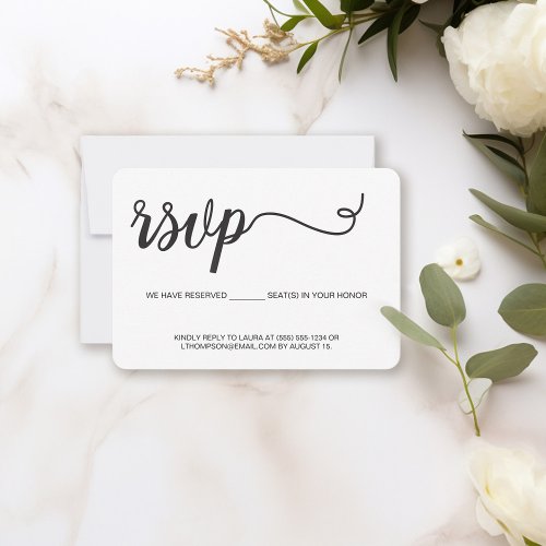Simple Script RSVP without mailing Reserved Seat