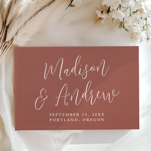 Simple Script Rust Photo Wedding Guest Book